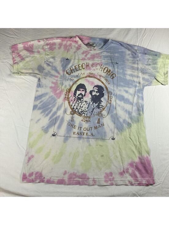 Cheech & Chong Other - 🌈🔥 Cheech & Chong Tie-Dye Graphic T-Shirt East L.A. Smoke It Out Multicolor L